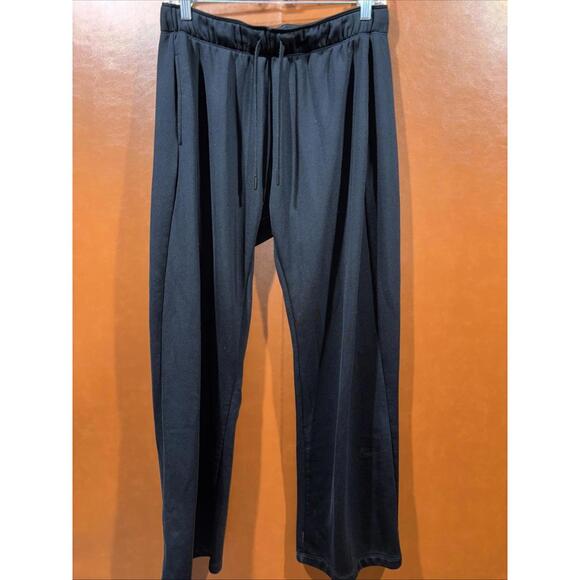 Nike Woman’s Black Joggers Medium 29” Waist 27.5” Inseam‎ EUC Drawstring Fleece - Picture 1 of 11